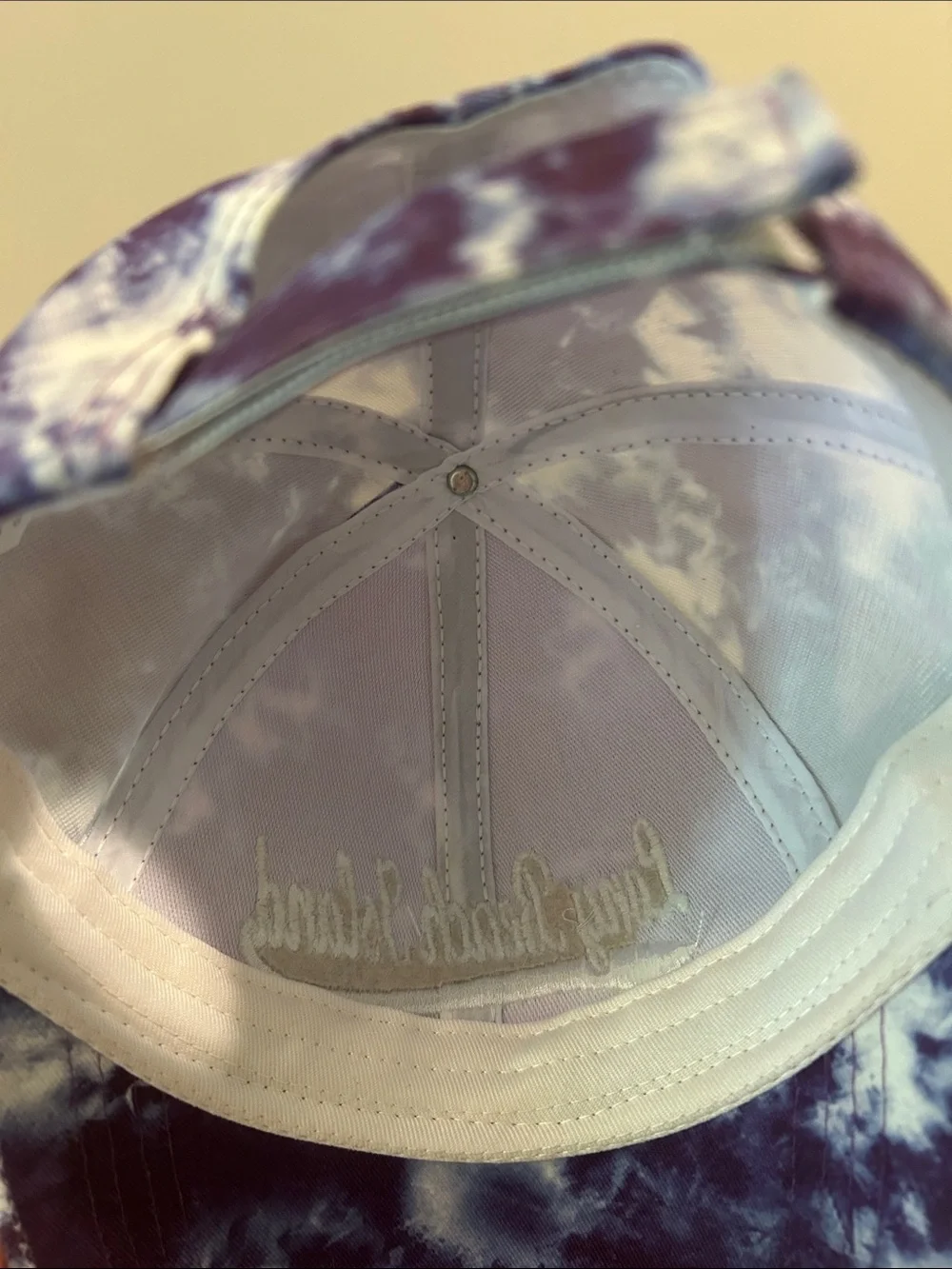 Sunsations  Long Beach Island NJ LBI Embroidered Tie-Dye Cap Purple White OS